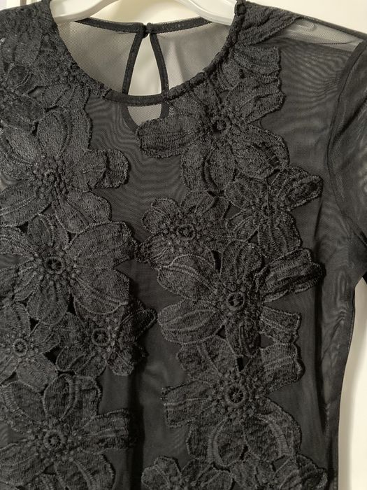 Body dantela negru S