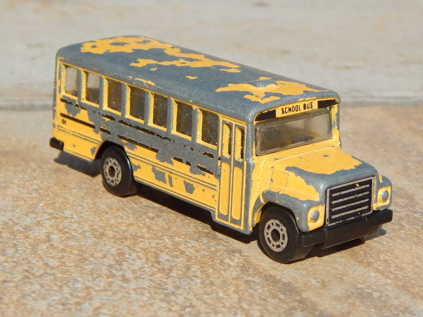 Macheta International Harvester Matchbox 1985 autobuz scolar american