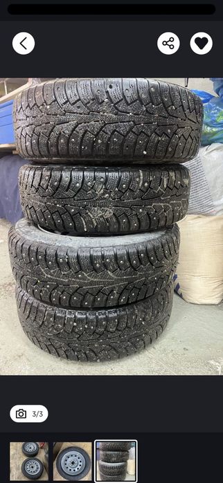 Продам комплект зимних шин