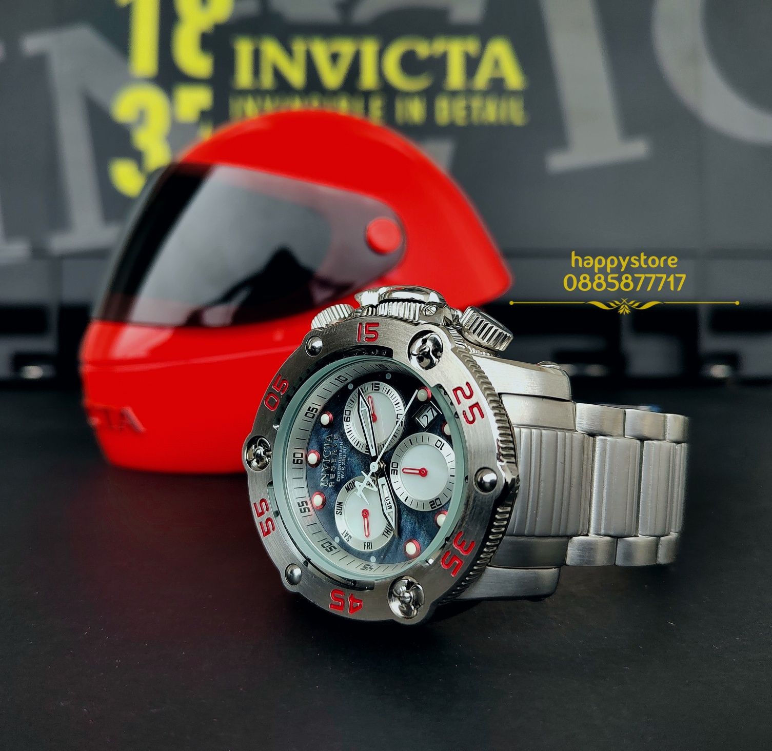 часовник INVICTA Sea Hunter Silver 52 mm, Инвикта нов