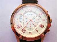 ceas Fossil Chronograph Quartz placat cu aur