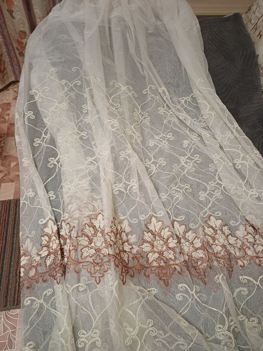 Тюль с рисунком готовый
