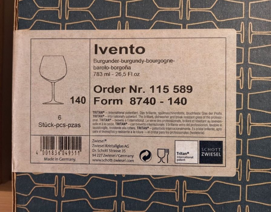 НОВИ Чаши за червено вино Schott Zwiesel, Кристал, 6 бр, 783 мл