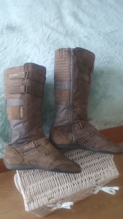 Cizme dama, piele întoarsă.