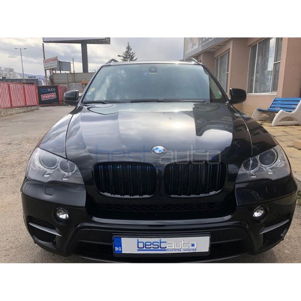 Черен Гланц Двойни Бъбреци за BMW X5 E70 X6 E71 / БМВ Х5 Е70 Х6 Е71