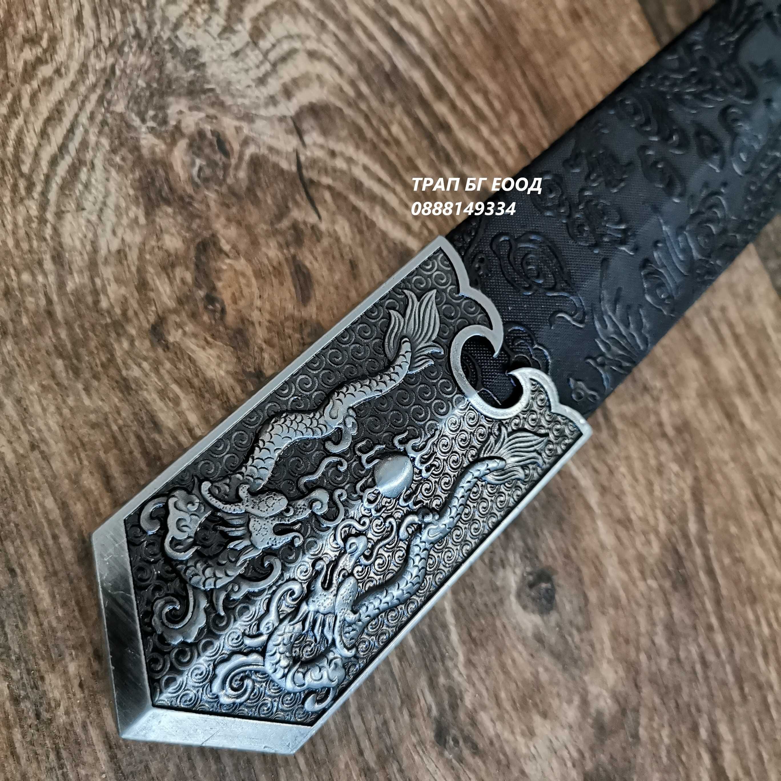 Традиционен Стоманен Остър меч Tianchu Han Jian с дървена кания