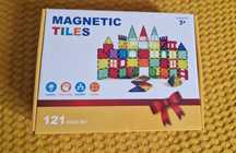 Magnetic tiles pt copii 121 piese - joc magnetic rezistent