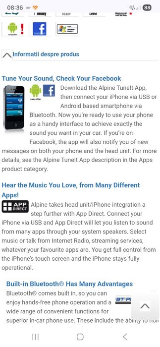 Player Alpine cde-183 Bluetooth usb,cd