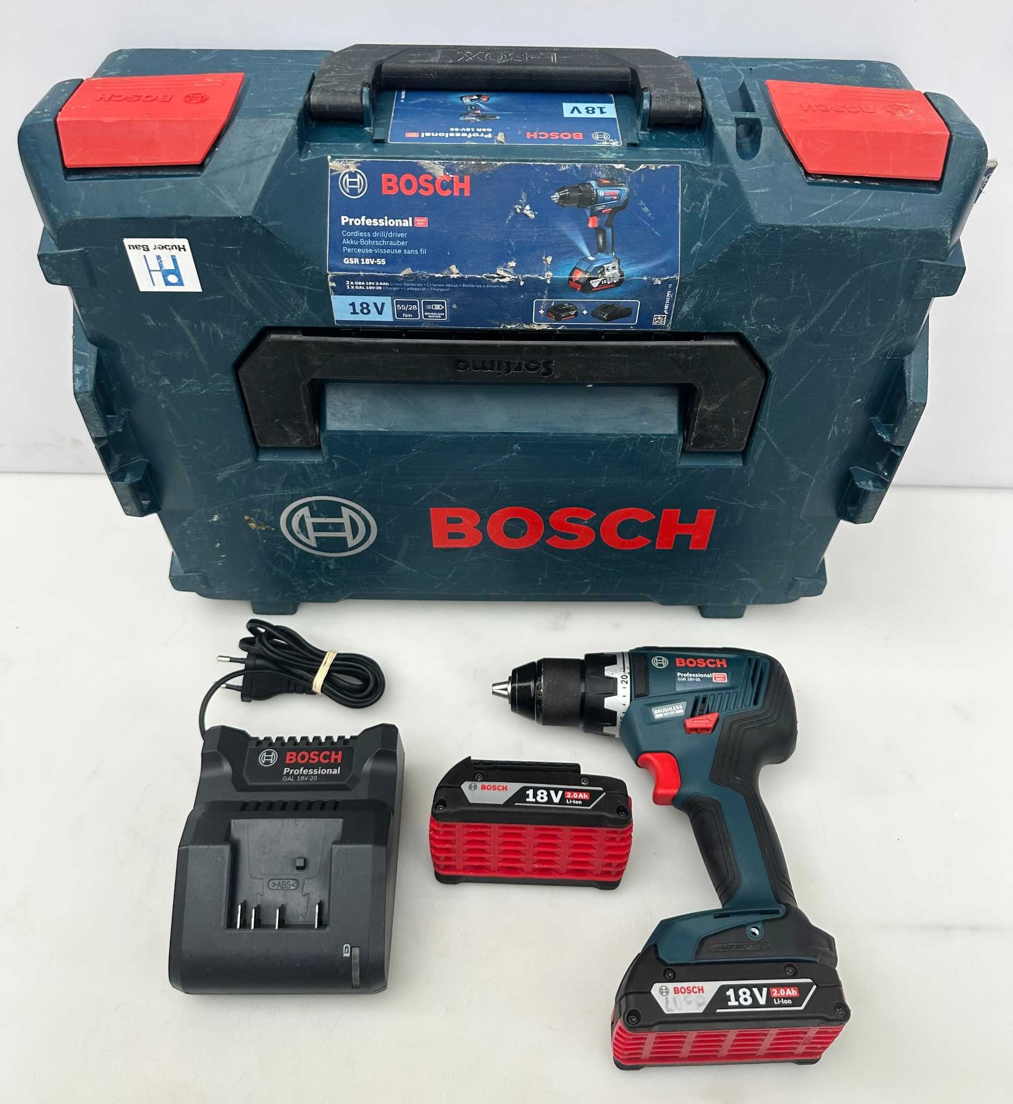 Bosch GSR 18V-55 - Безчетков винтоверт като нов!