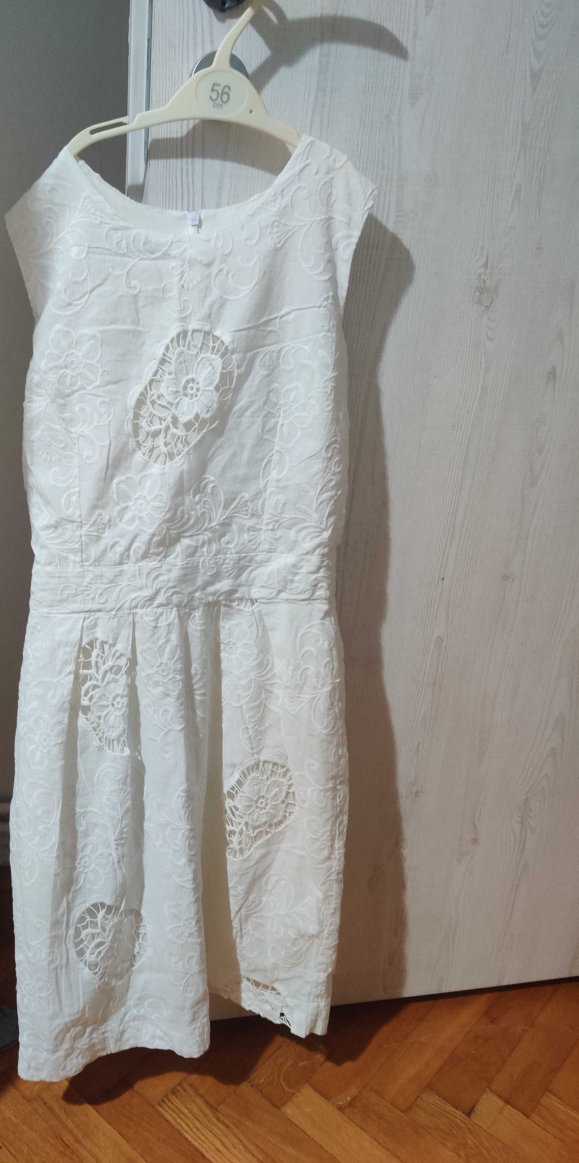 Rochie de zi alba din bumbac PNK
