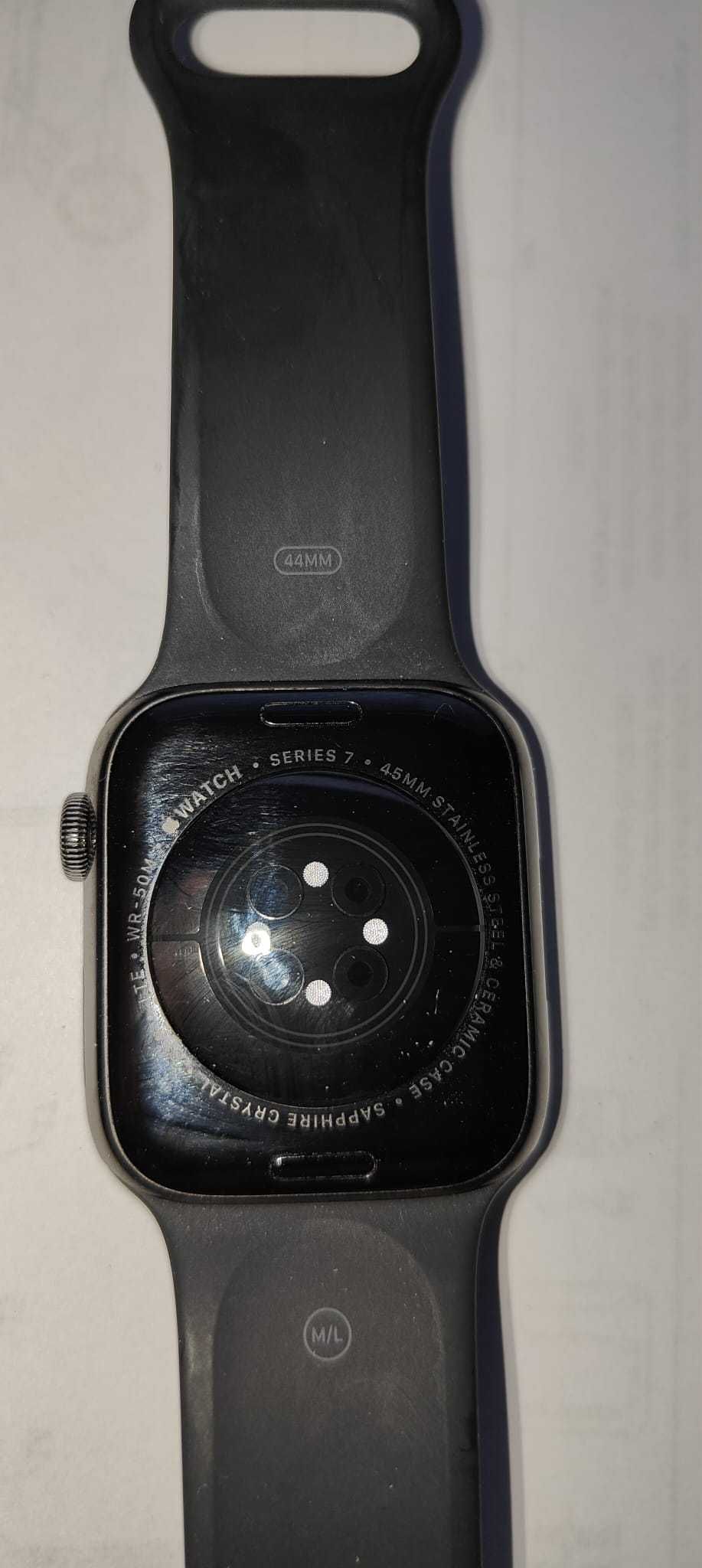 Apple Watch 7 45mmLTEstanisless steel & ceramic fara zgarieturi ca nou