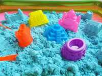 Кинетический песок с бассейном, формами и игрушками в комплекте! 1-4кг