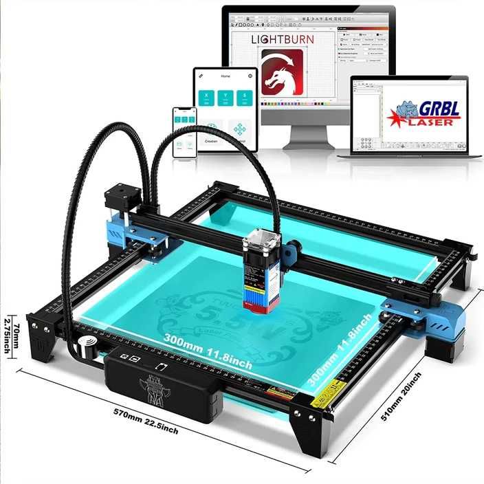 CNC Laser Taiere Gravare Gravator 40W + Air Assist in Nou Cutie OFERTA
