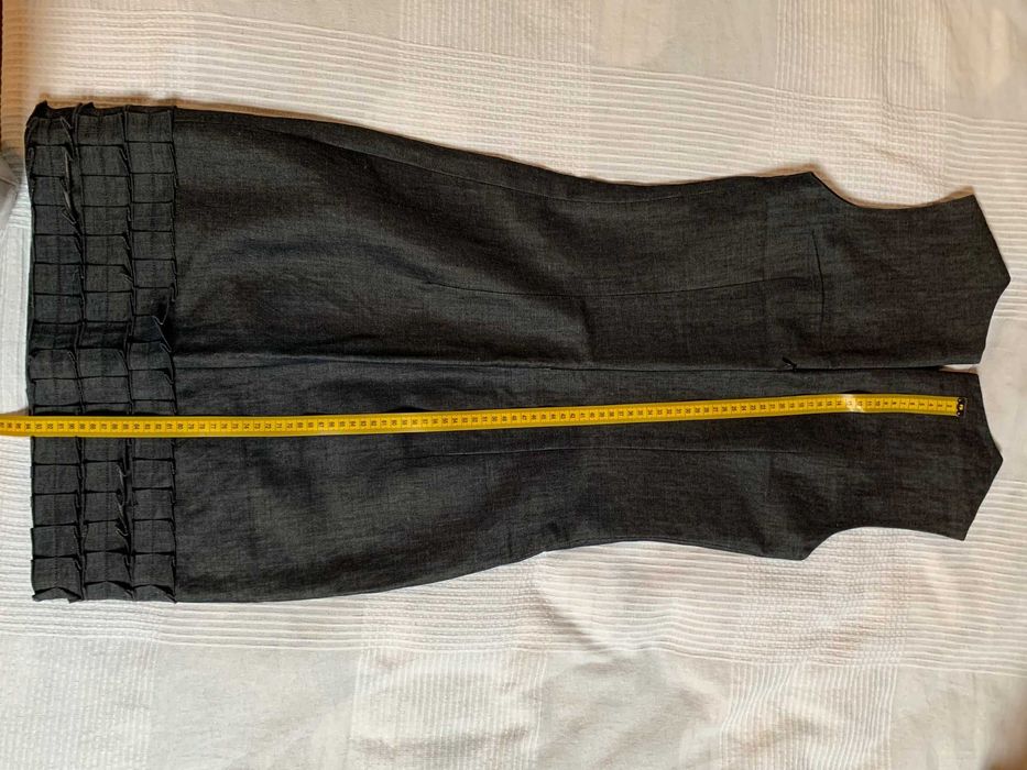 Sarafan blugi PNK, gri metalizat, marca PNK Casual