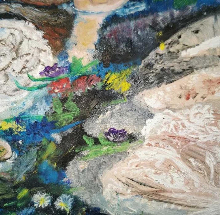 Pictura originala ulei pe pânză, reproducere Ophelia Millais