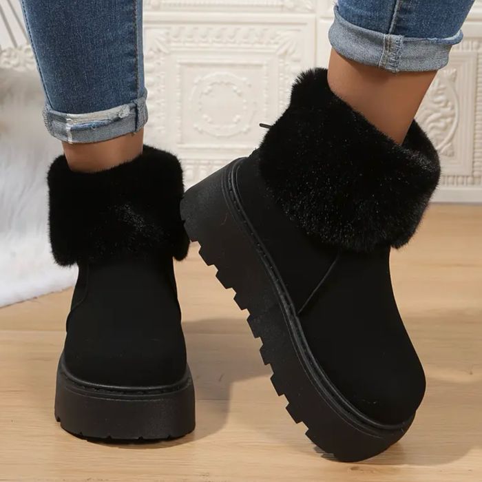 Черные зимние сапоги/ботинки