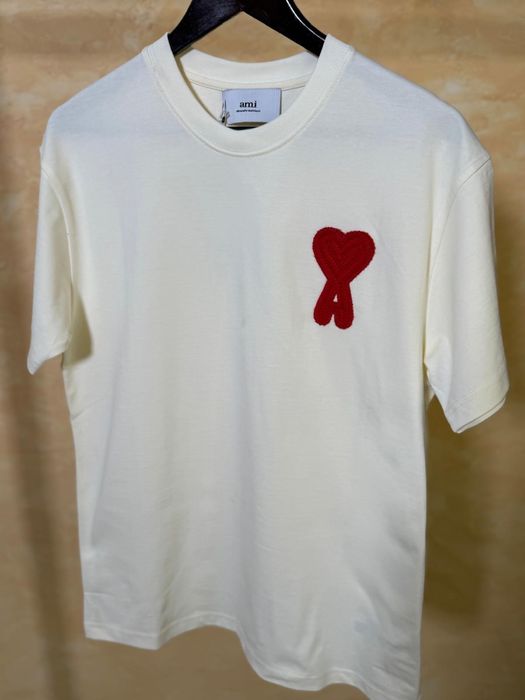 Tricou Ami bumbC fin foarte confortabil crem