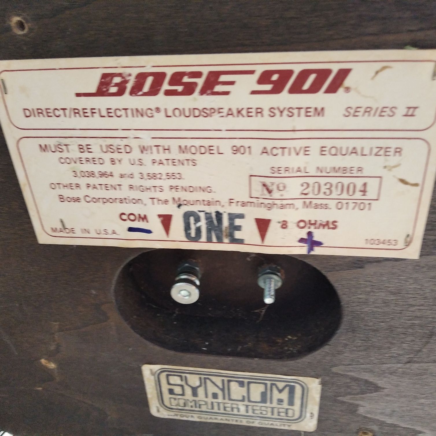 Bose 901 series II +Equaliser