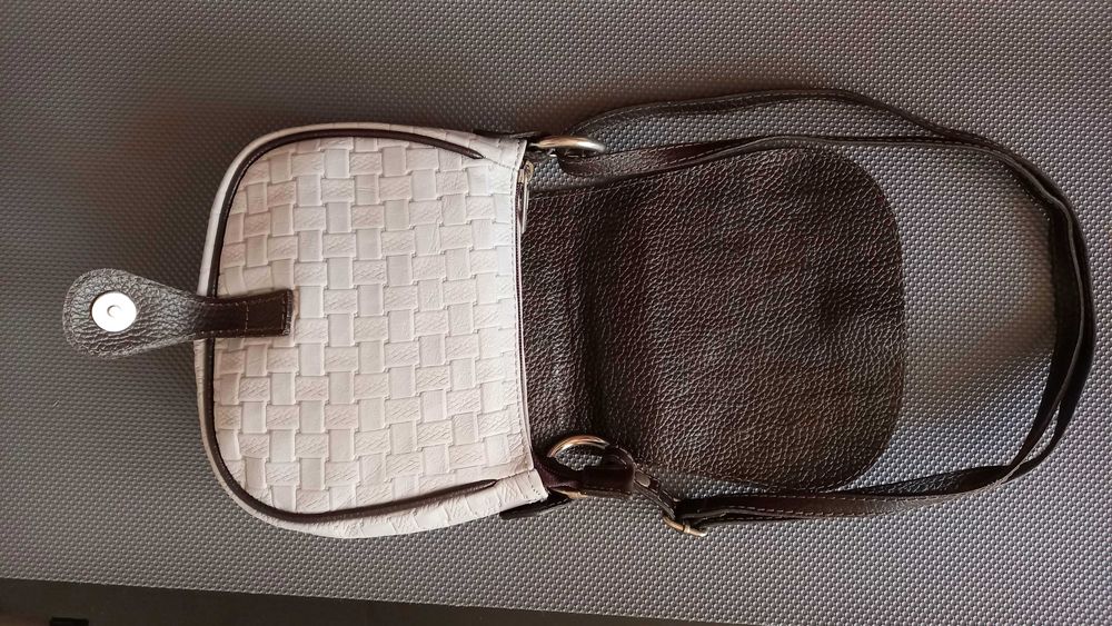 Poșetă damă mică din piele naturală, nouă, made in Italy