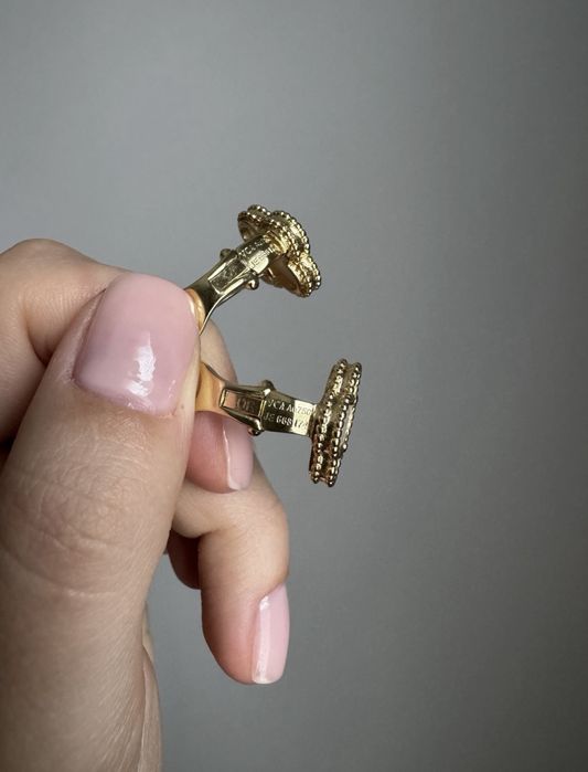 Позлатен комплект колие и обеци Van Cleef