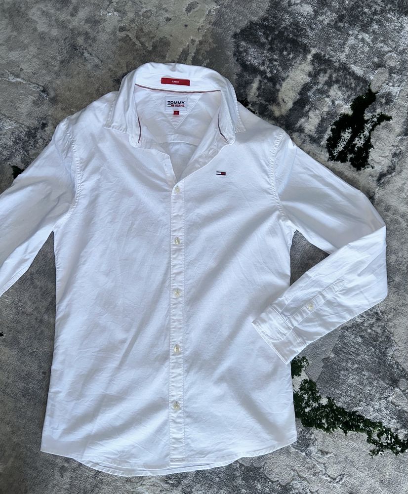 Camasa tommy hilfiger slim fit bumbac organic stretch