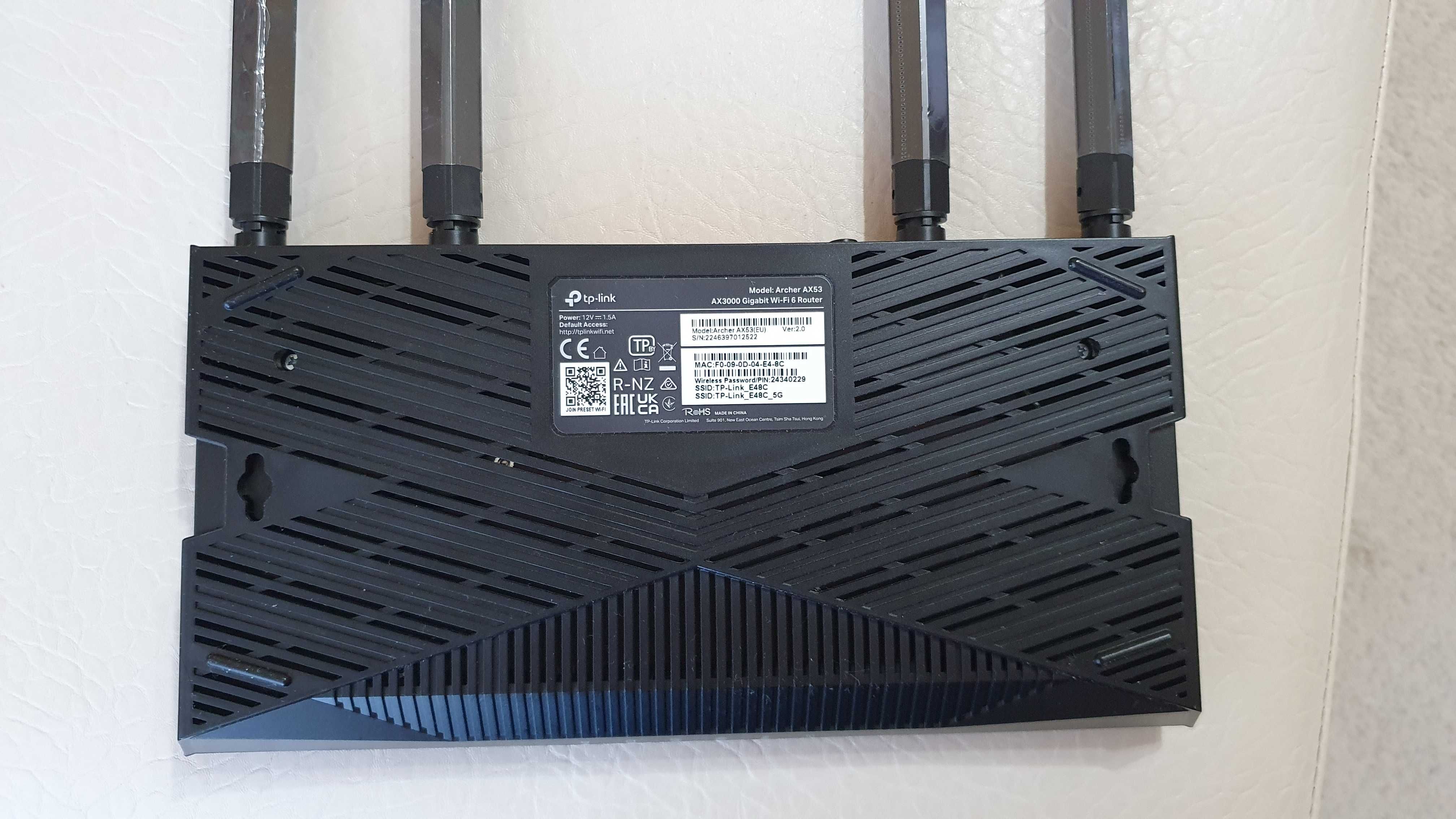 Рутер TP-Link Archer AX53 AX3000 WiFi 6 Gigabit - в гаранция