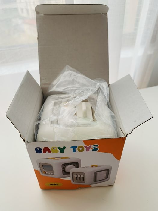 Cub Activități Montessori Senzorial 6-în-1 Nou - 18 Luni+