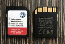 НОВО 2023гд Сд Карта RNS 315 EAST Europe V13 SD card RNS315 SEAT SKODA