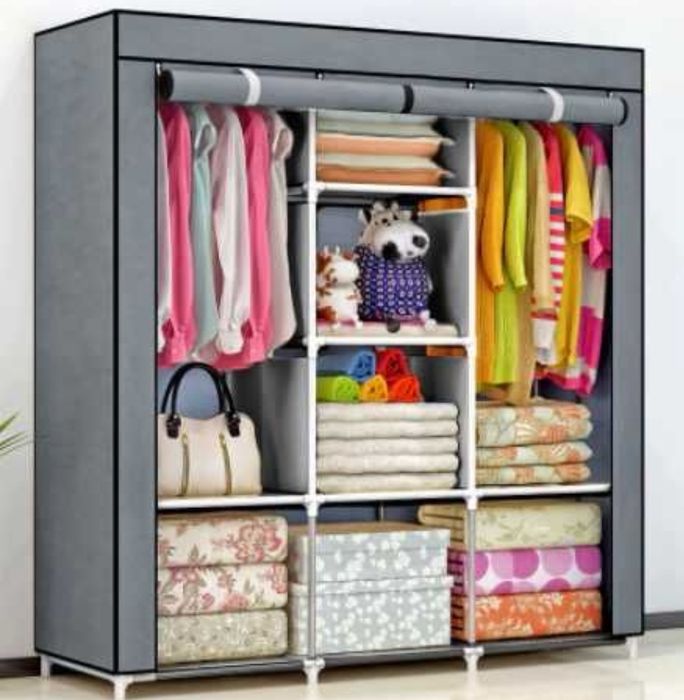 Sifonier textil cu structura metalica dublu