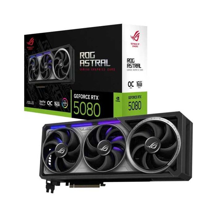 Placa video ASUS GeForce RTX 5080 ROG ASTRAL OC 16GB GDDR7 256-bit