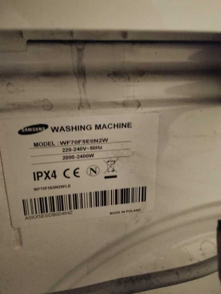 Пералня SAMSUNG WF70F5EON2W на части