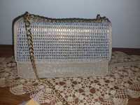 Официална златиста чанта Menubar, малка 23*14*6 см