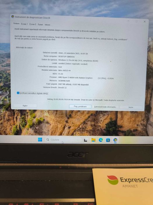 Laptop Acer Nitro 5 (AG24 b.44491)-garantie 2 ani!