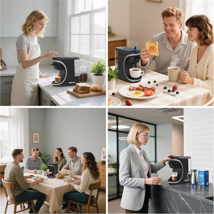 Многофункционална кафемашина, капсули Nespresso, Dolce Gusto и мляно