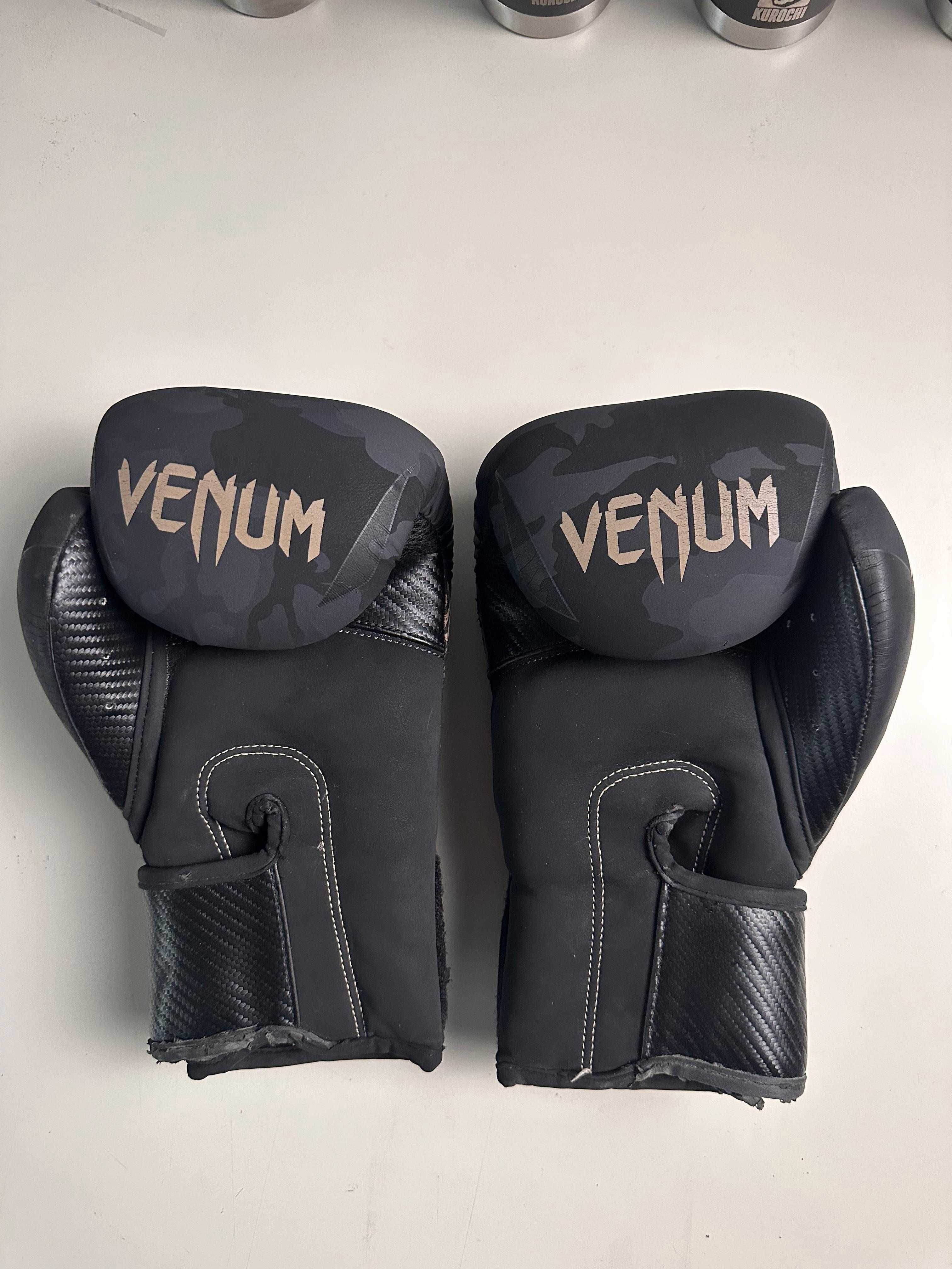 Manuși de box Venum Impact 12 OZ negru-gri
