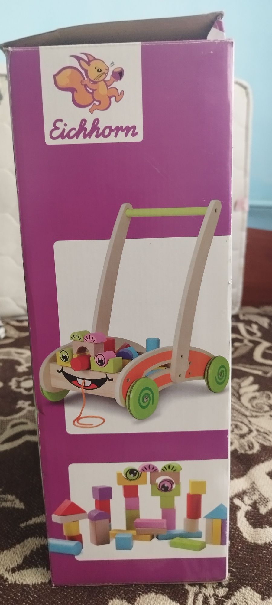 Дървена играчка за бутане