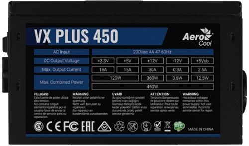 Новый Блок питания ATX 450W AeroCool VX-450 PLUS