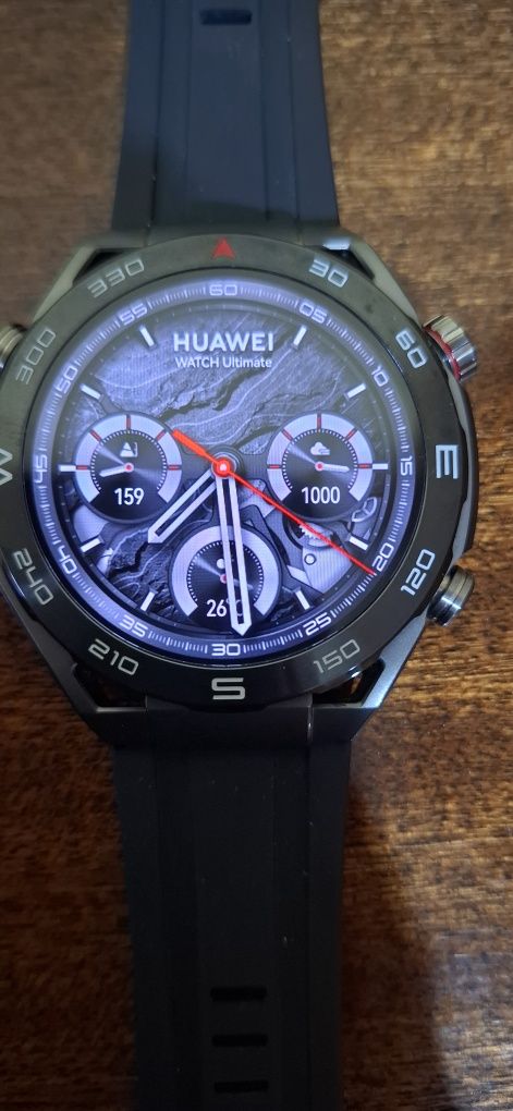 Смарт часовник HUAWEI WATCH ULTIMATE BLACK Black HNBR Strap 48.5 ММ, G