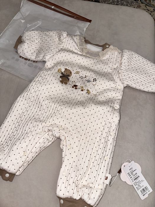 Новый теплый комбенизон 100% хлопок 3-6 месяцев