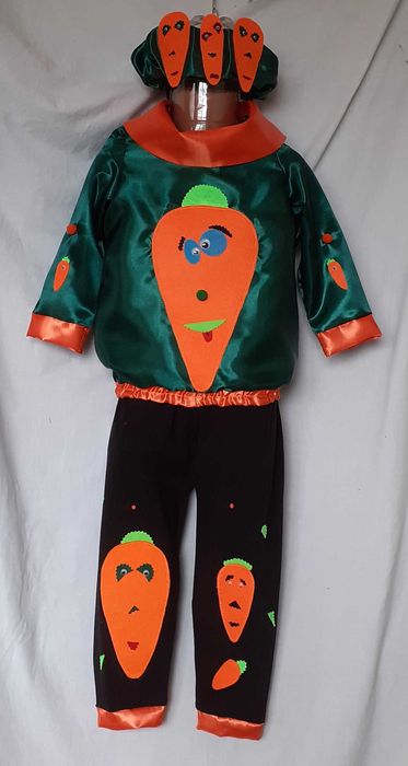 Costum Morcov pentru copii marimea 1 si 2 ( 3-4-5 ani)
