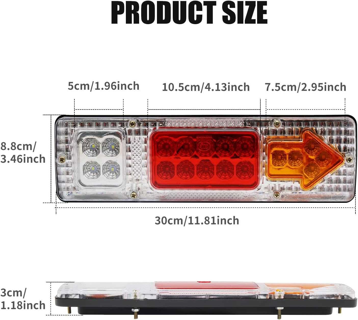LED диодни стопове 2 бр бус камион ремарке