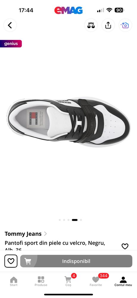 Pantofi sport piele Tommy Hilfiger, model nike air force, marime 36