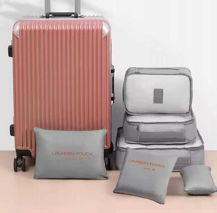 Set organizator bagaj calatorie 6 piese haine incaltaminte accesorii