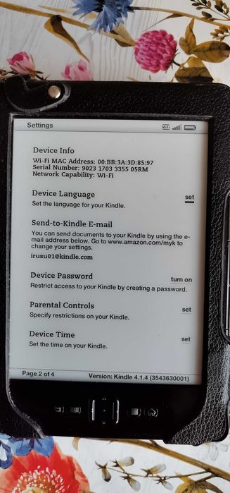 E-book reader Amazon Kindle