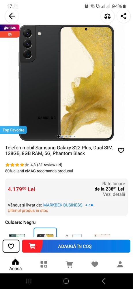 Telefon Samsung Galaxy S22 Plus