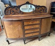 Comoda Vintage din Lemn stil Baroc; Bufet cu ornamente sculptate