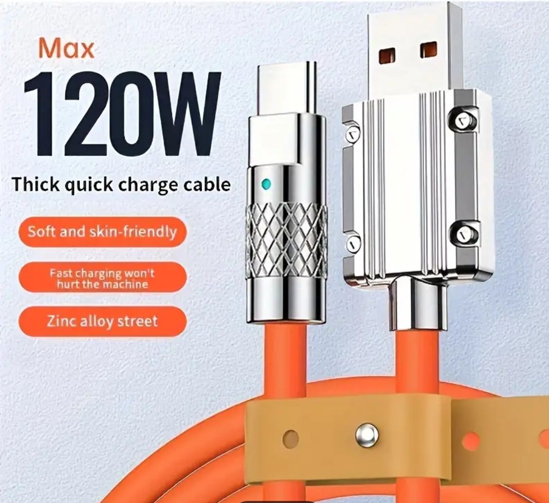 Cablu rapid incarcare si date. USB-USB type C.