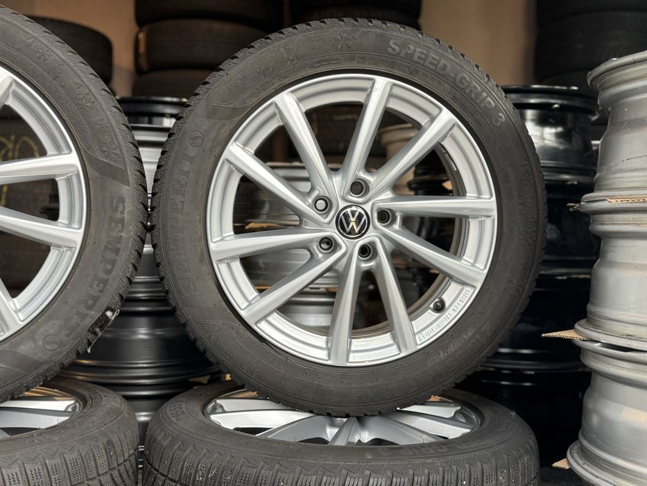 Jante aliaj 17 Vw Passat b8 + anvelope iarnă Semperit 215/55 R17 98V