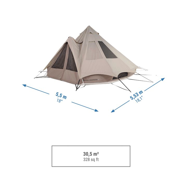 Cort Camping Tepee 5.2 Polibumbac 5 - produs resigilat Decathlon