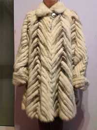 haina din blană naturală de vulpe argintie mărimea 48-50.